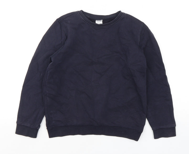 F&F Boys Blue Cotton Pullover Sweatshirt Size 9-10 Years Pullover