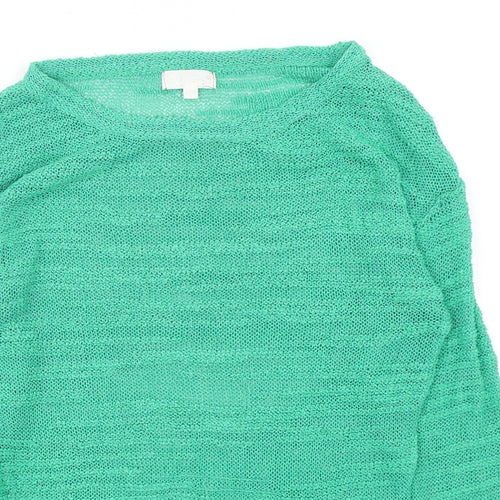 Paramour Womens Green Round Neck  Acrylic Pullover Jumper Size S
