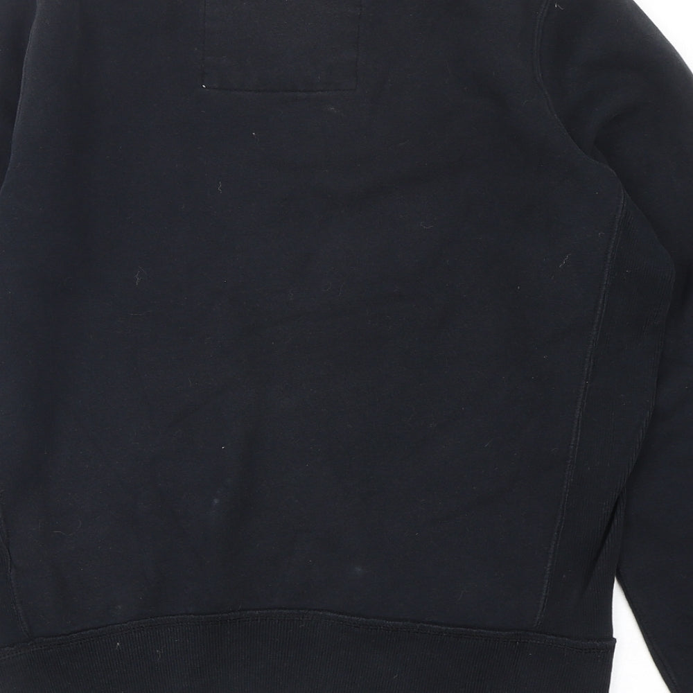 Abercrombie & Fitch Mens Black  Cotton Pullover Sweatshirt Size S
