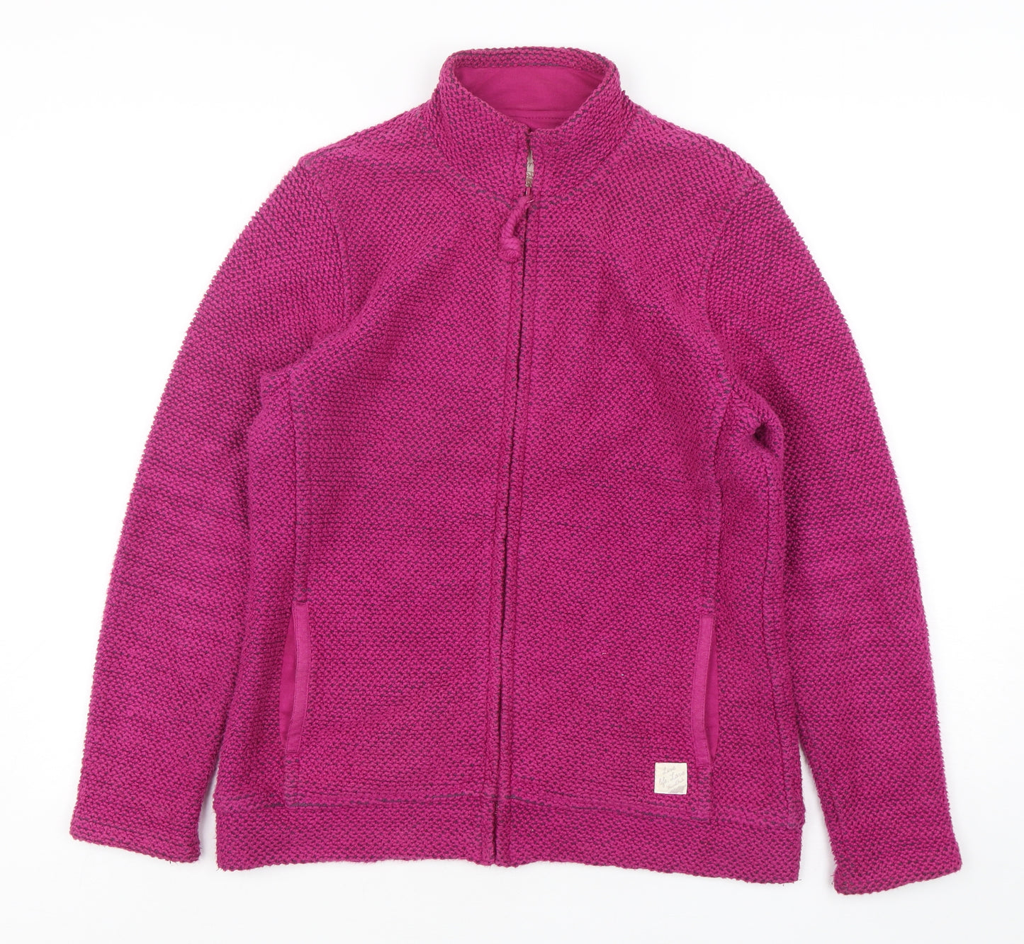 Weird Fish Womens Purple  Cotton Full Zip Sweatshirt Size 12  Zip