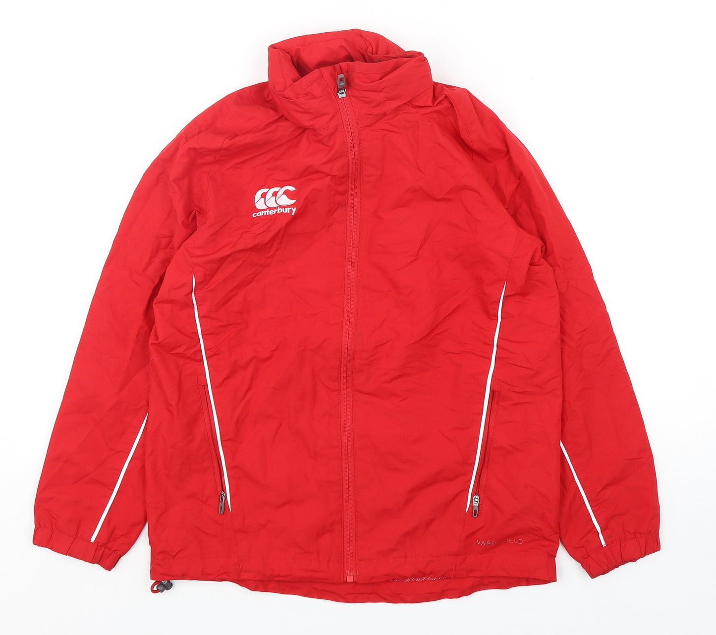 Canterbury Boys Red   Windbreaker Coat Size 10 Years