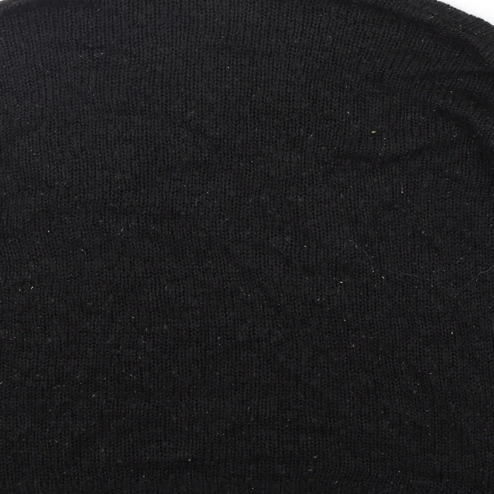 New Look Womens Black Mock Neck  Acrylic Pullover Jumper Size S