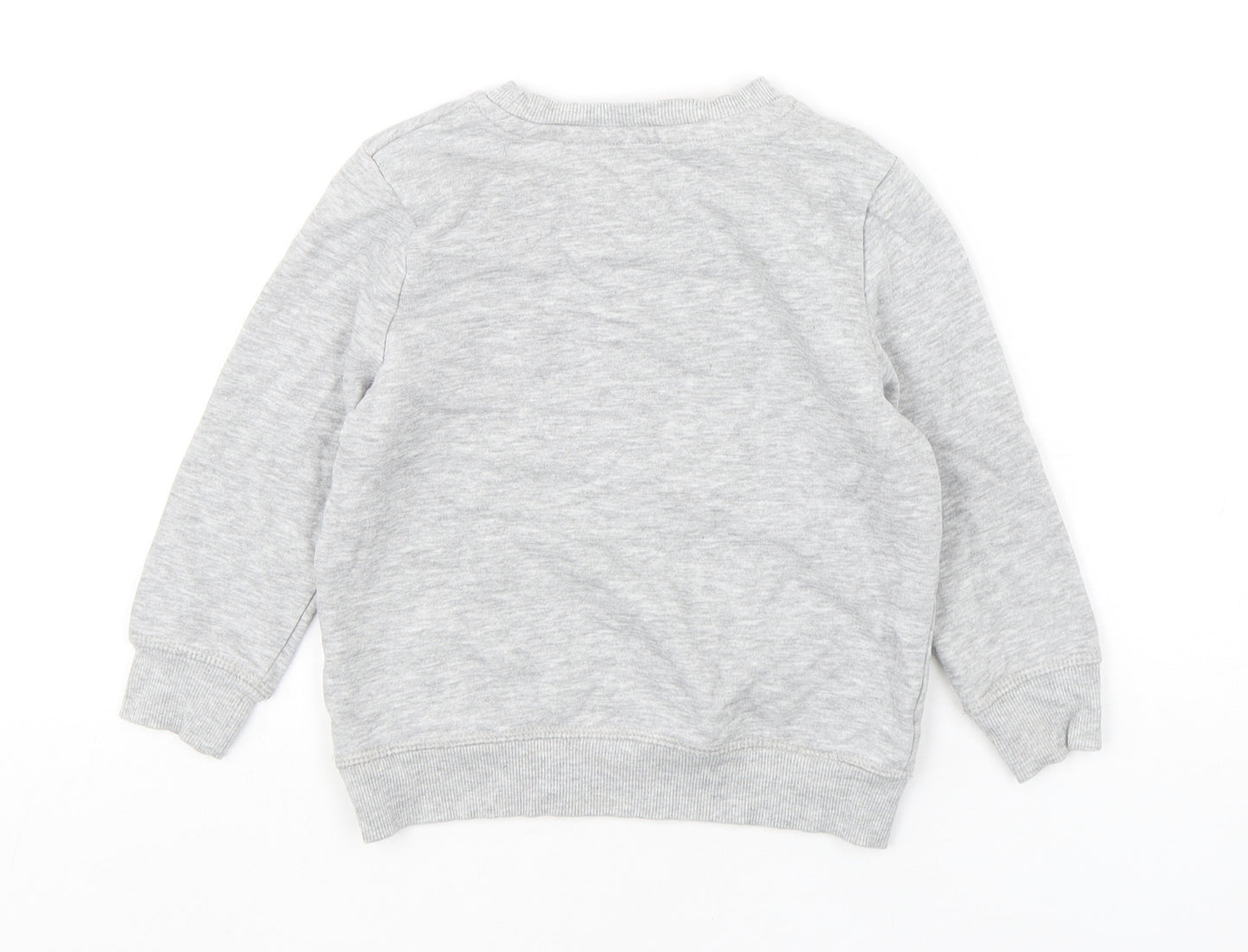 George Boys Grey  Cotton Pullover Sweatshirt Size 3-4 Years  Pullover