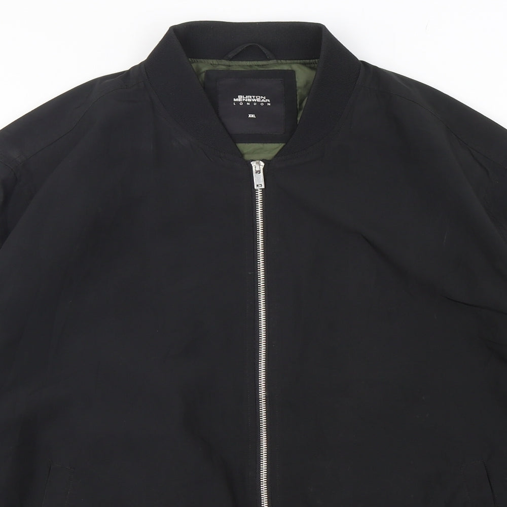 Burton  Mens Black   Bomber Jacket Jacket Size 2XL
