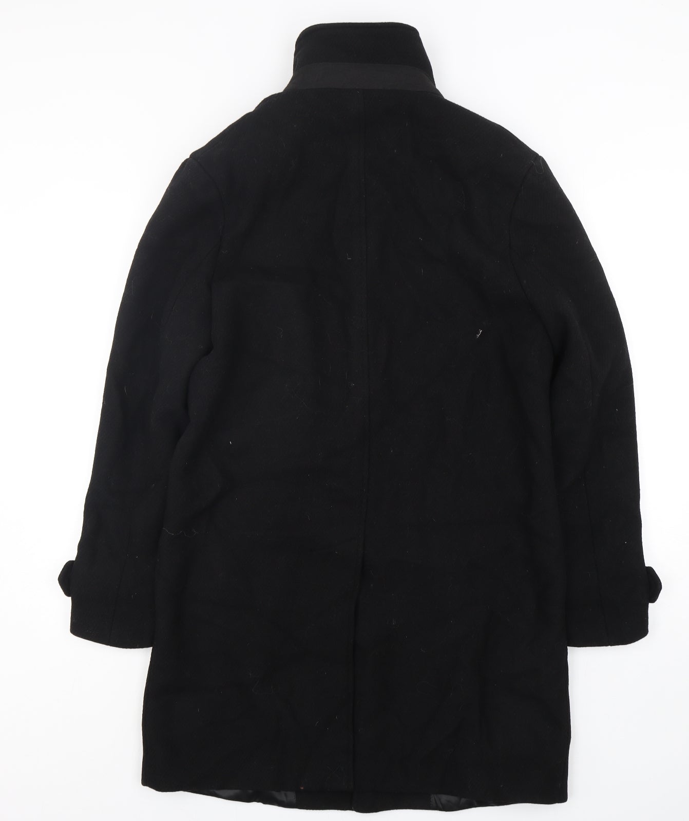 UnBias Mens Black   Overcoat Coat Size S