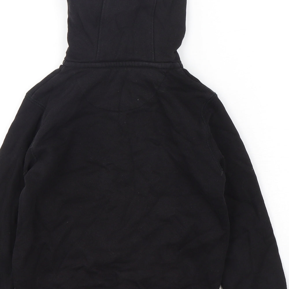 Matalan  Boys Black  Cotton Full Zip Hoodie Size 5 Years