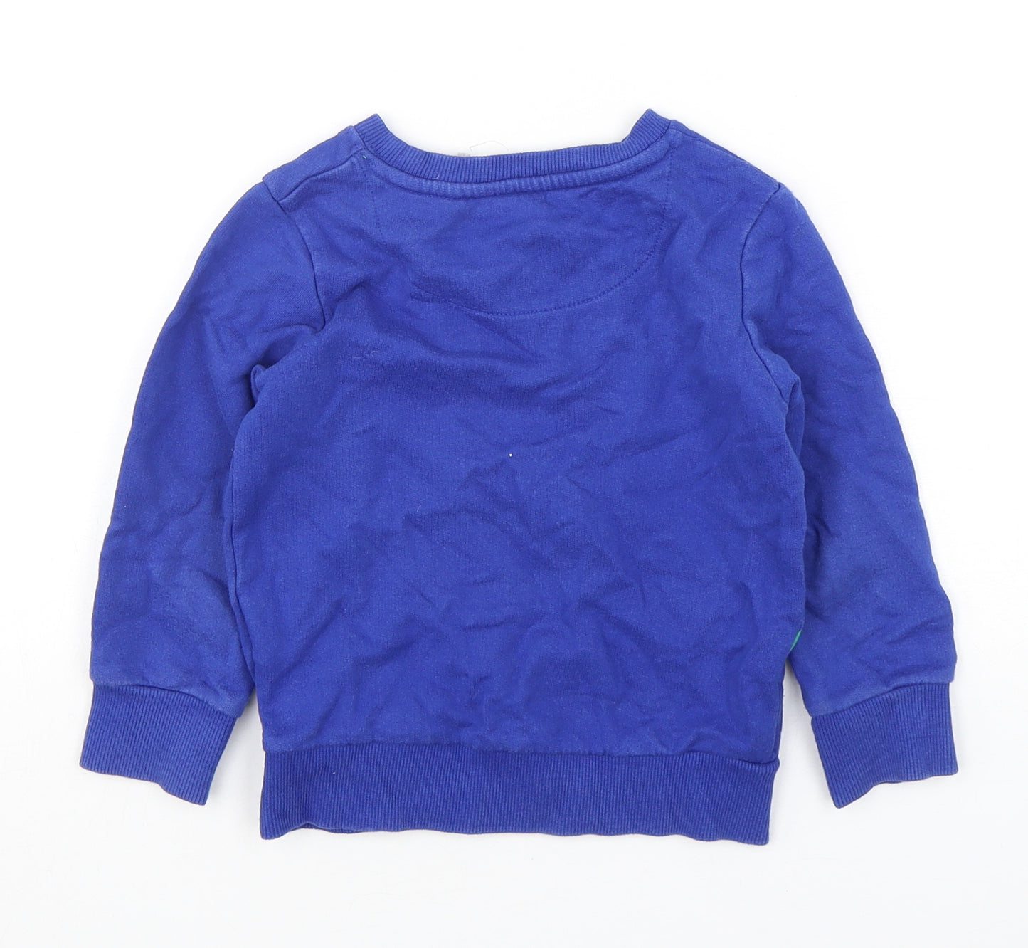 BlueZoo Boys Blue  Cotton Pullover Sweatshirt Size 3-4 Years  Pullover - Dinosaur Print