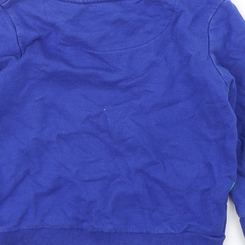 BlueZoo Boys Blue  Cotton Pullover Sweatshirt Size 3-4 Years  Pullover - Dinosaur Print
