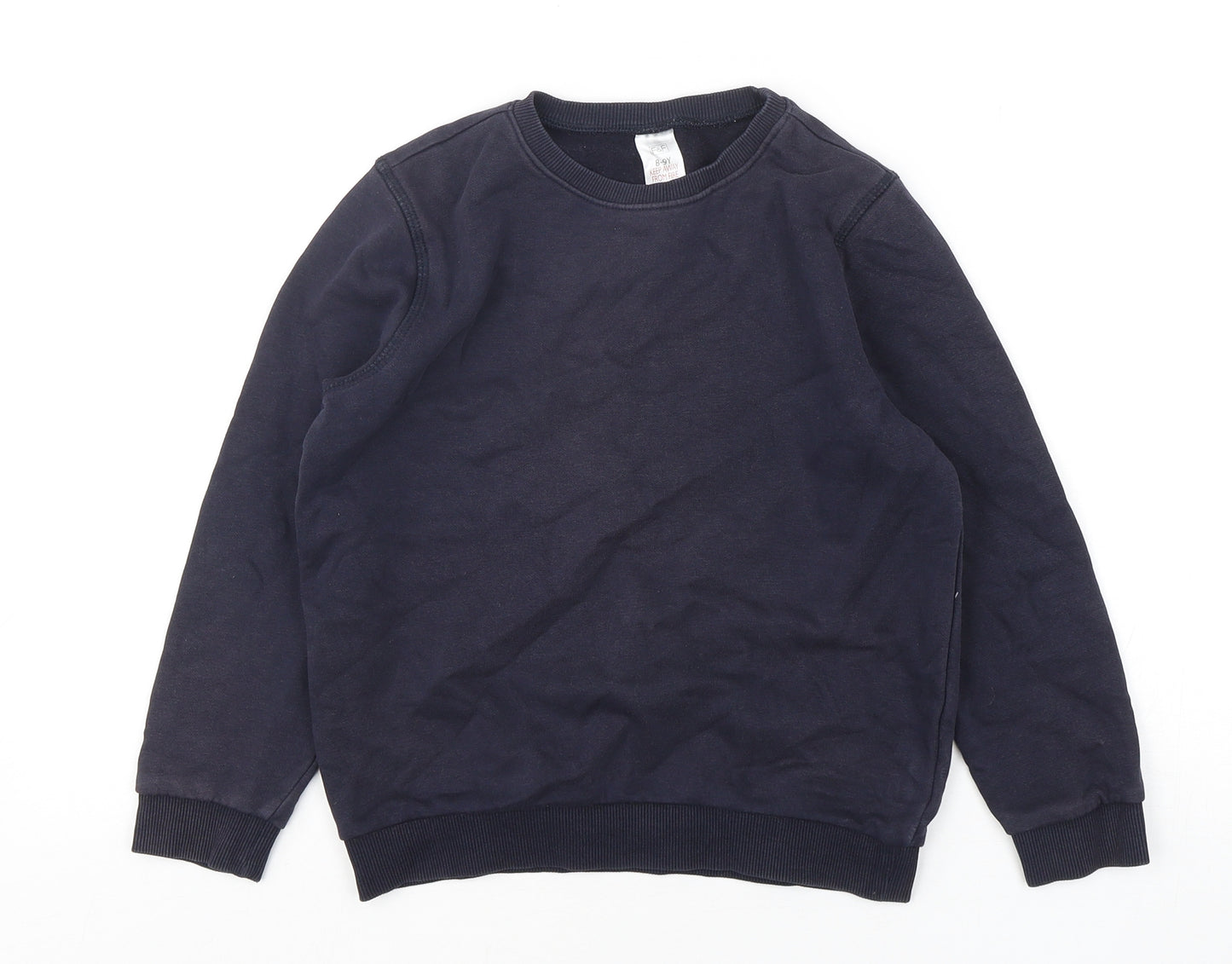 F&F Boys Blue  Cotton Pullover Sweatshirt Size 8-9 Years  Pullover