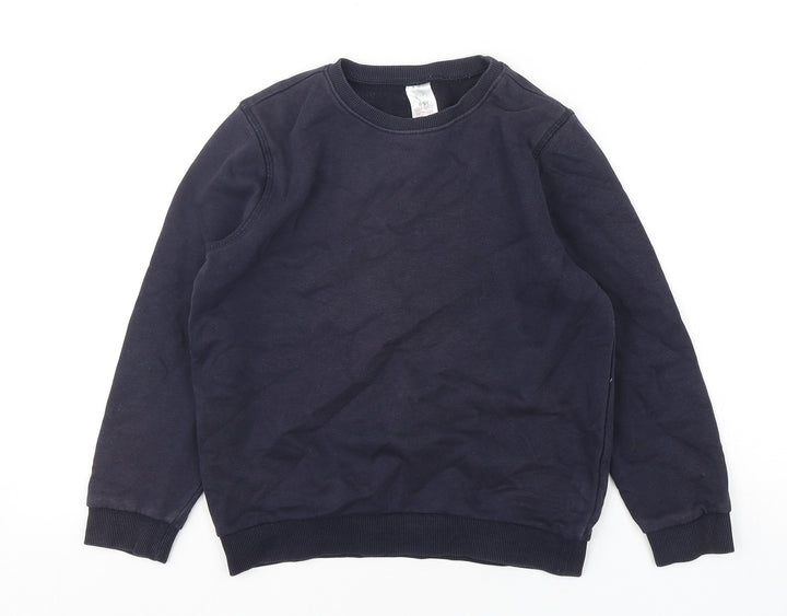F&F Boys Blue  Cotton Pullover Sweatshirt Size 8-9 Years  Pullover