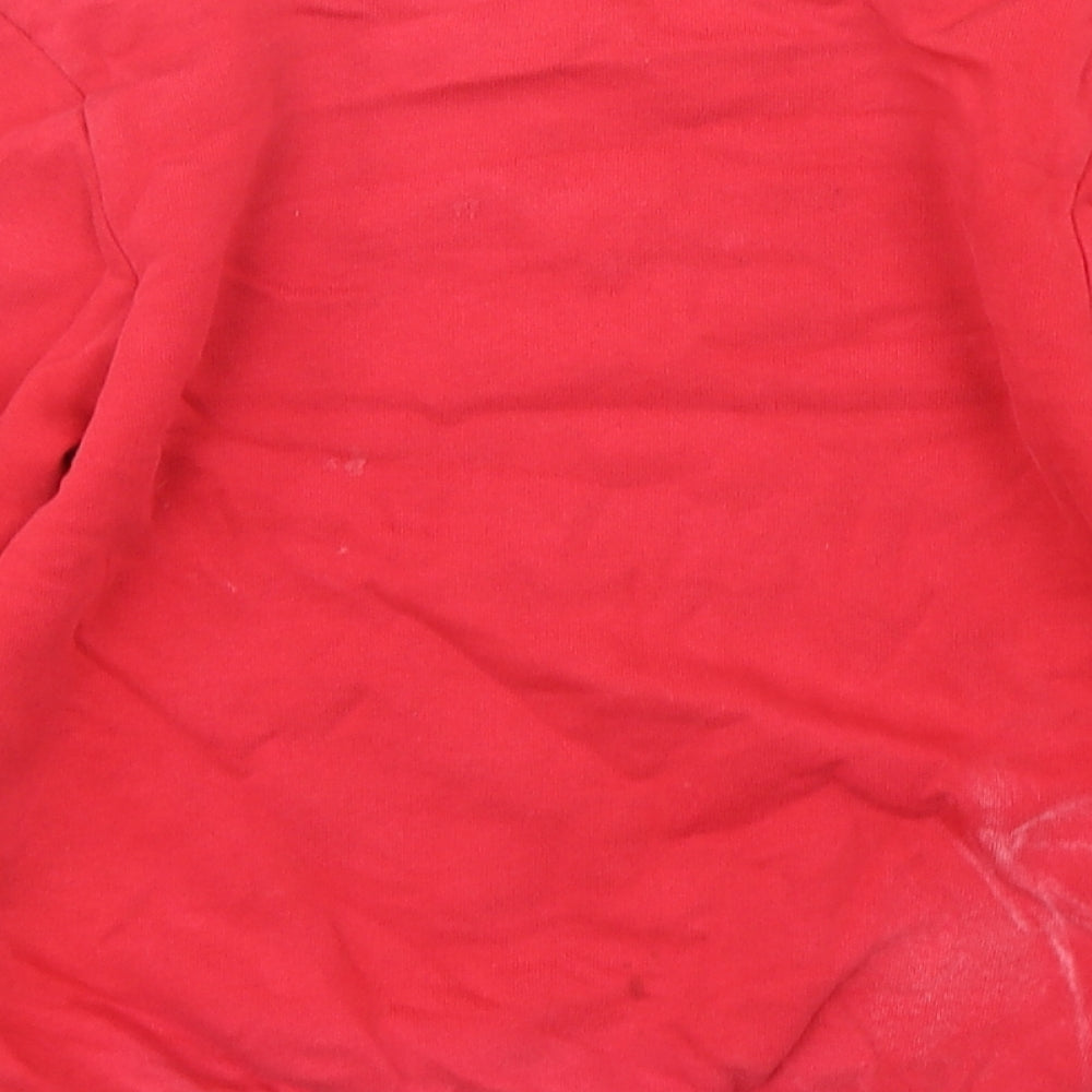 George Boys Red  Cotton Pullover Sweatshirt Size 5-6 Years  Pullover - Digger