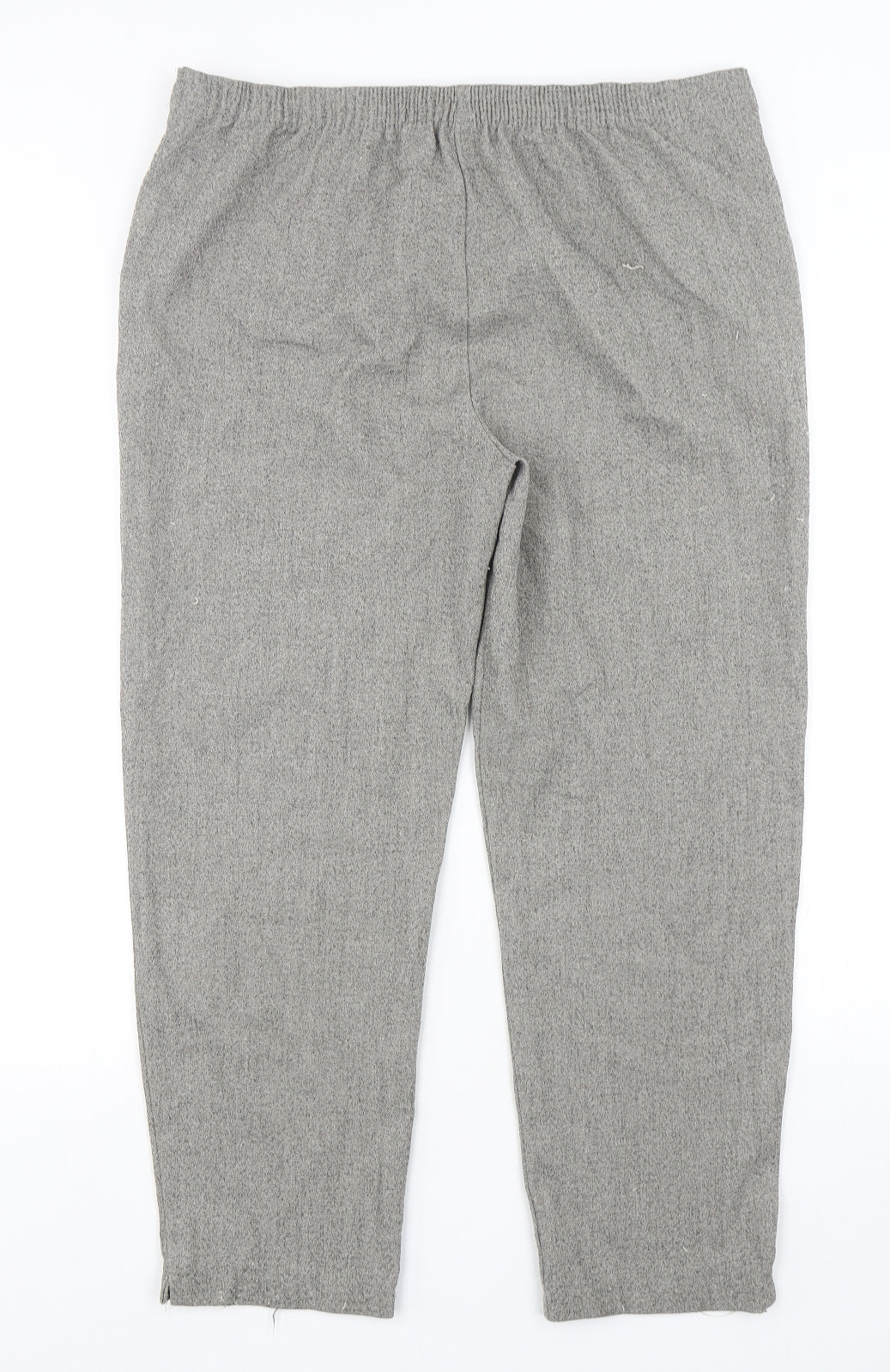 Emma Collction Womens Grey  Polyester Trousers  Size 16 L27 in Regular