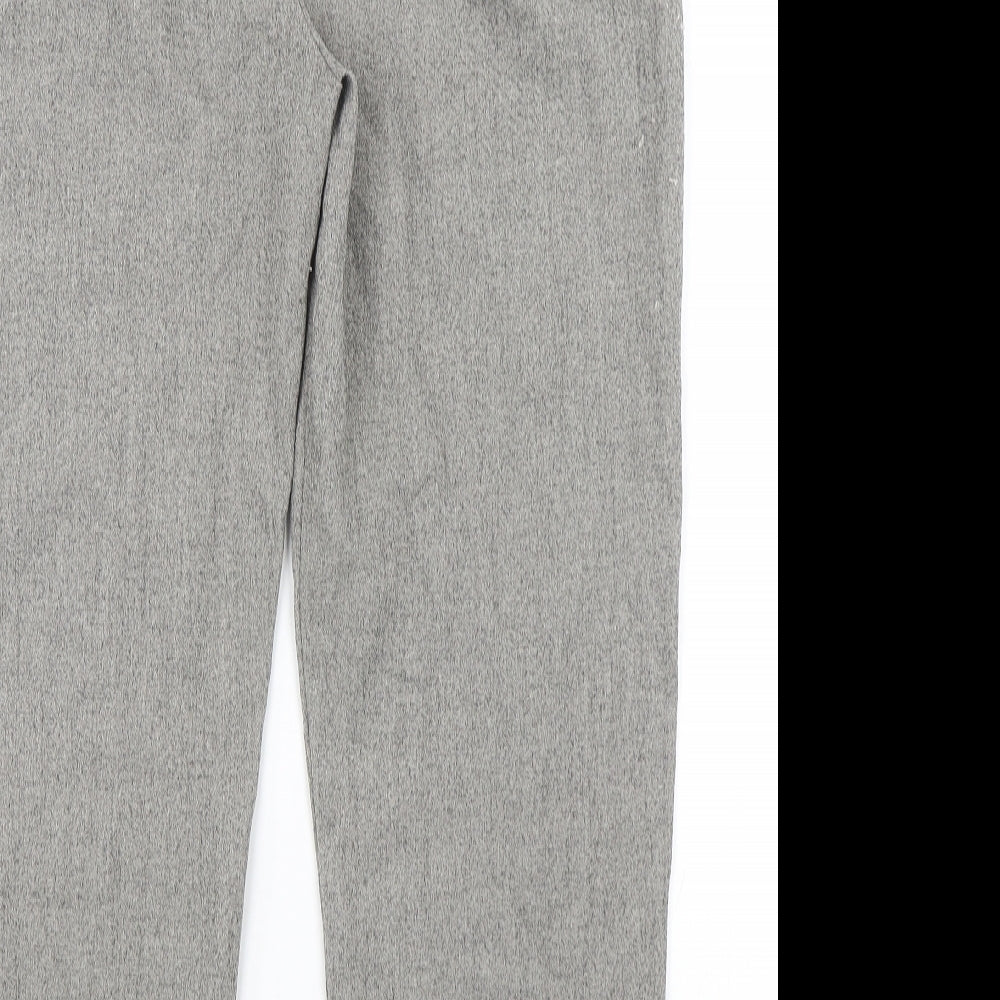 Emma Collction Womens Grey  Polyester Trousers  Size 16 L27 in Regular