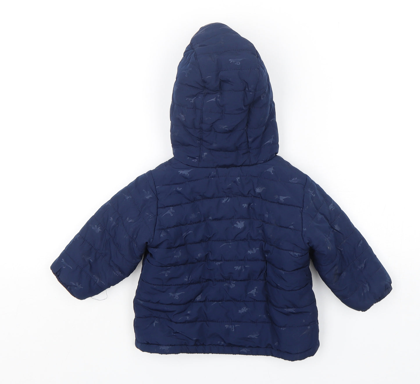 Gap Boys Blue Geometric  Puffer Jacket Coat Size 12-18 Months