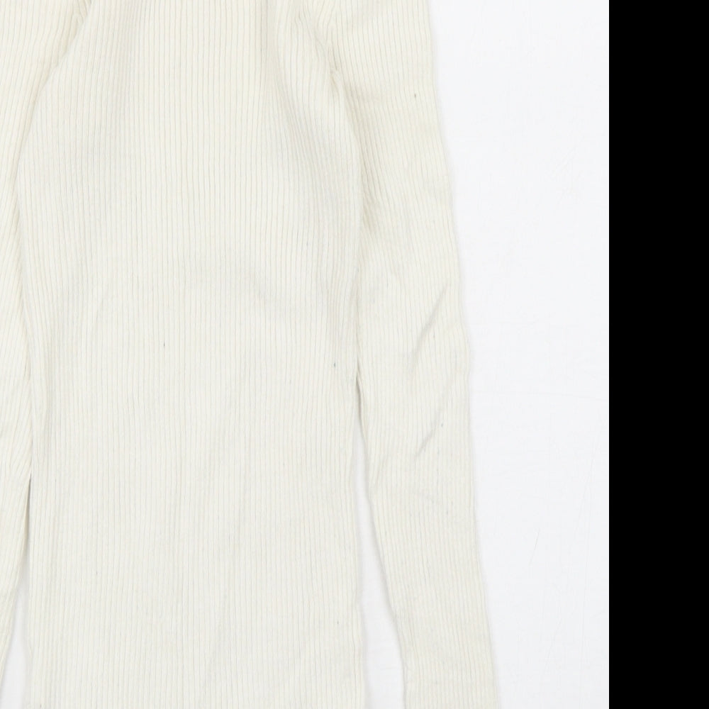 Primark  Womens White V-Neck  Viscose Pullover Jumper Size 6