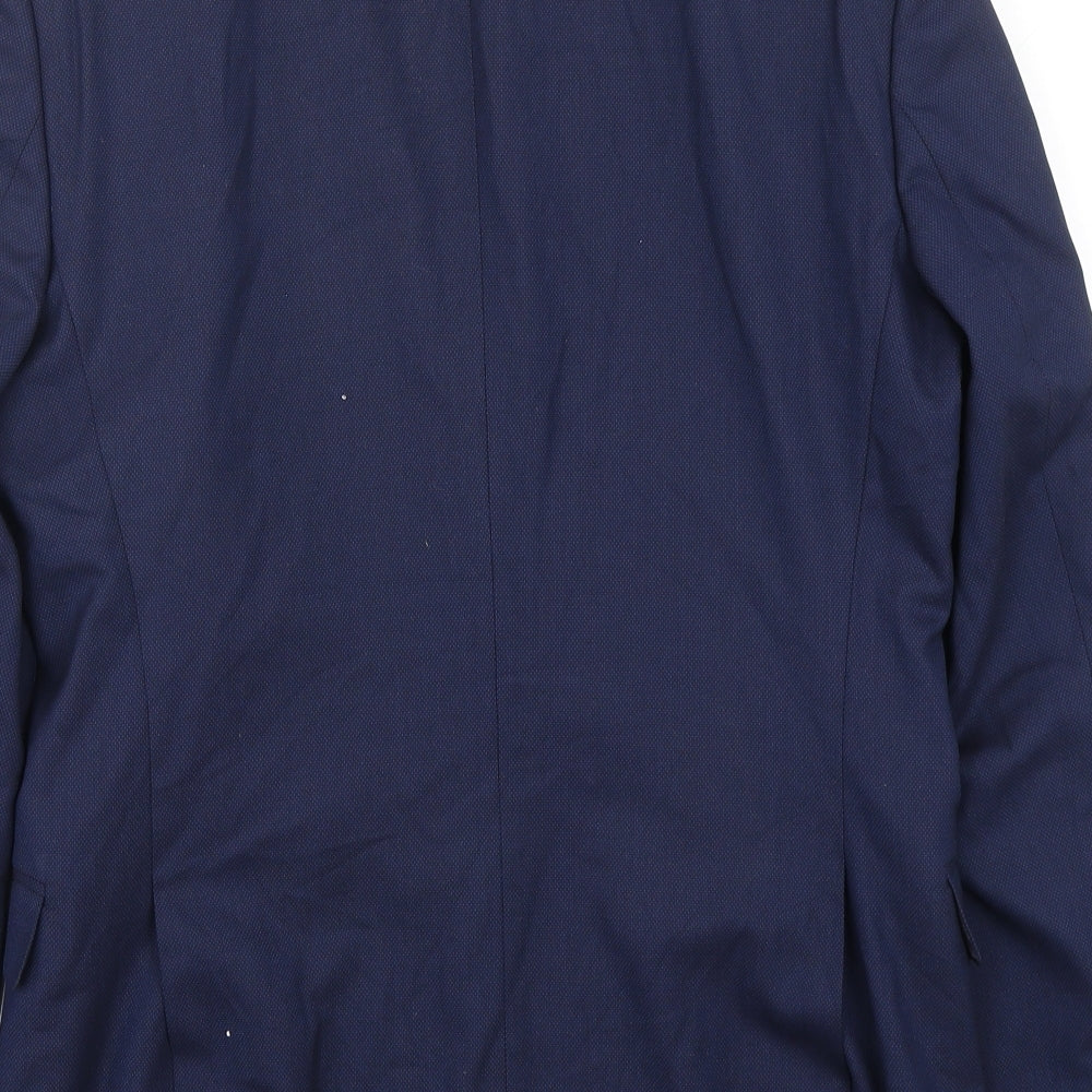Zara Mens Blue  Polyester Jacket Suit Jacket