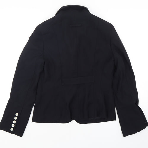 Anne Klein  Womens Black  Polyester Jacket Blazer Size 8