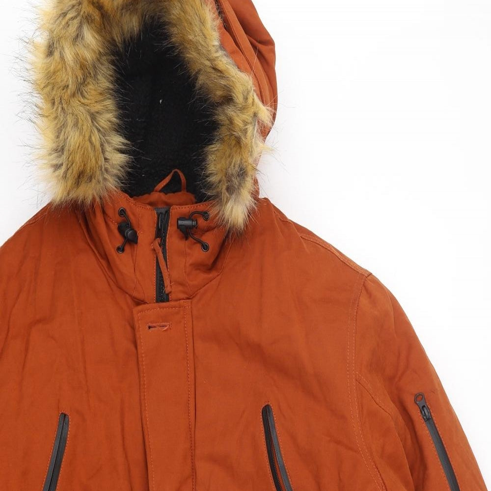 NEXT Mens Brown   Parka Coat Size XL