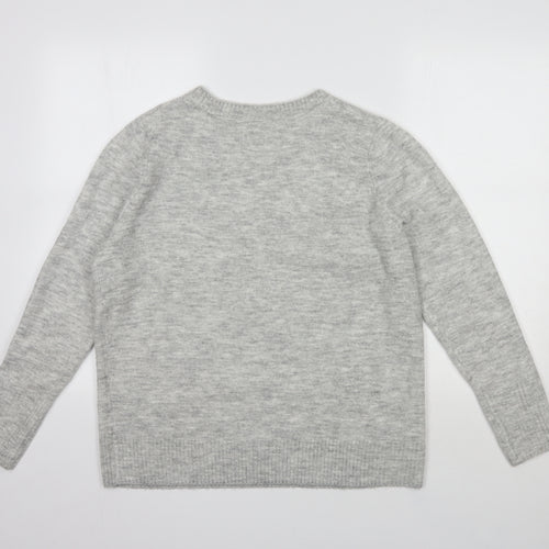 Wallis Womens Grey  Acrylic Pullover Sweatshirt Size M  Pullover