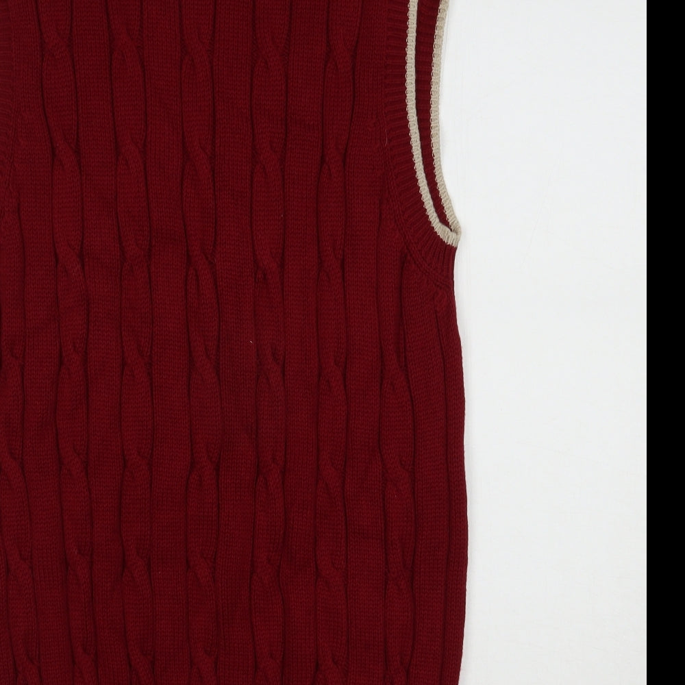 Peter Scott Mens Red  Cotton Vest Sweatshirt Size L