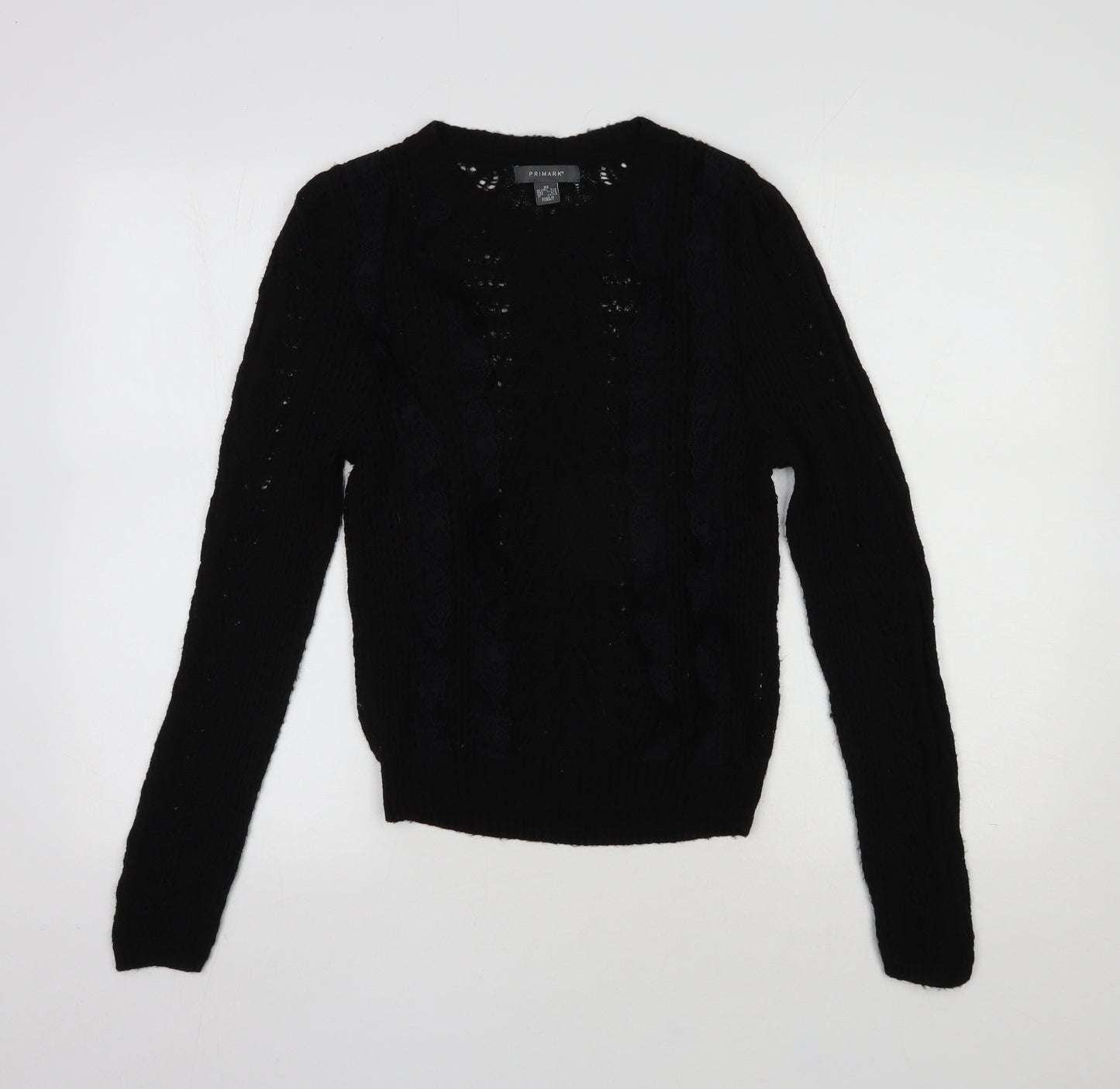 Primark Womens Black  Acrylic Pullover Sweatshirt Size XS  Pullover