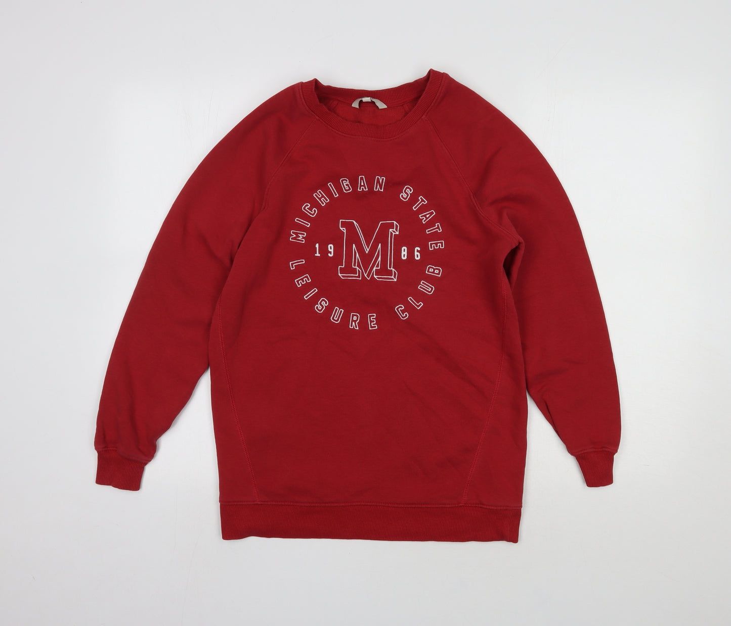 NEXT Mens Red  Cotton Pullover Sweatshirt Size XS