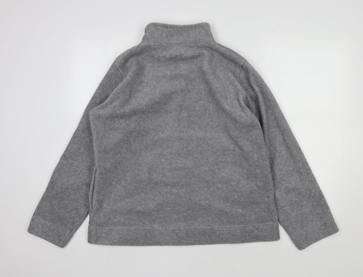 Isle Womens Grey  100% Polyester Full Zip Sweatshirt Size L  Zip