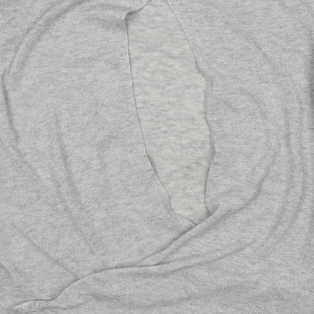 Oliver Bonas Womens Silver  Polyester Pullover Sweatshirt Size 12  Pullover