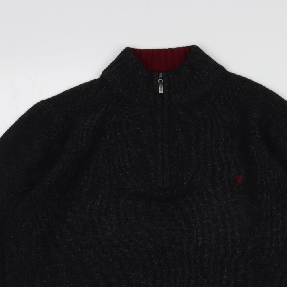 Viyella Mens Black  Polyethylene Pullover Sweatshirt Size S