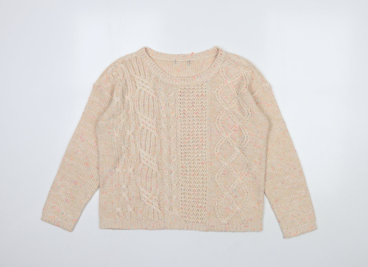 Preworn  Womens Orange  Cotton Pullover Sweatshirt Size M  Pullover - Estimated size