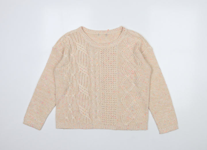 Preworn  Womens Orange  Cotton Pullover Sweatshirt Size M  Pullover - Estimated size