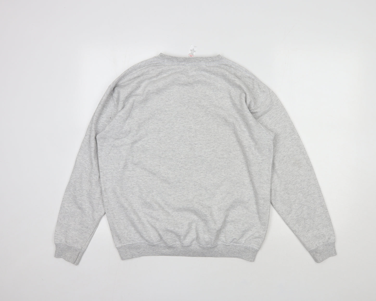 Preworn Girls Grey  Cotton Pullover Sweatshirt Size 13-14 Years  Pullover - Christmas Jumper