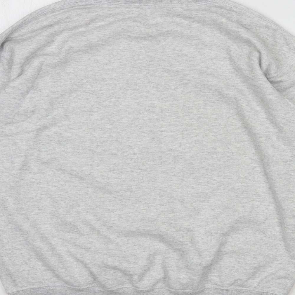 Preworn Girls Grey  Cotton Pullover Sweatshirt Size 13-14 Years  Pullover - Christmas Jumper