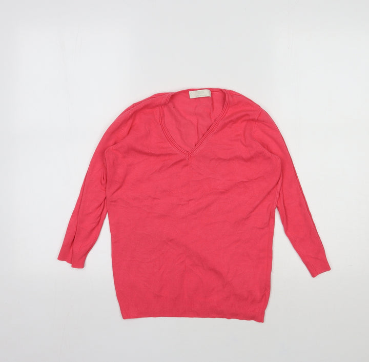 Marks and Spencer Womens Pink Viscose Pullover Sweatshirt Size 10 Pullover