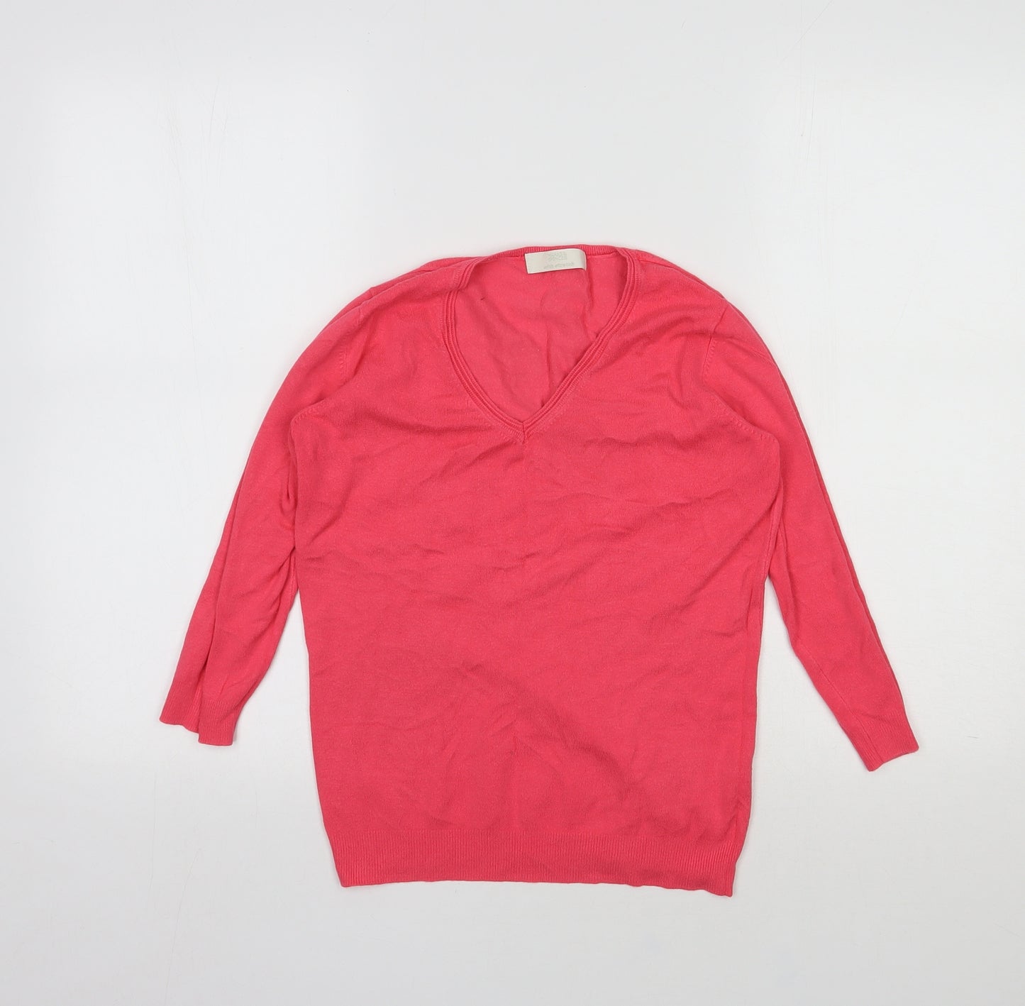Marks and Spencer Womens Pink  Viscose Pullover Sweatshirt Size 10  Pullover