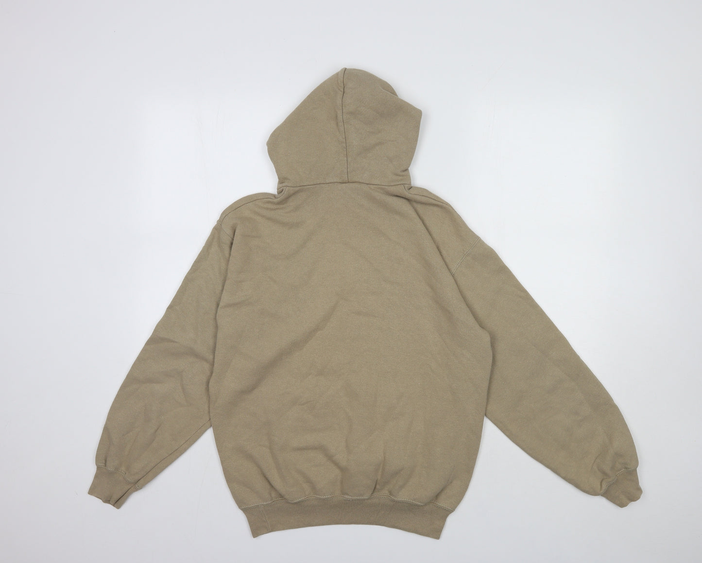 Fruit of the Loom Mens Beige  Cotton Pullover Hoodie Size S