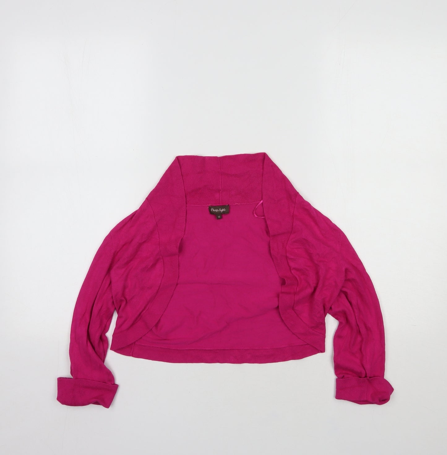 Phase Eight Womens Pink V-Neck  Viscose Cardigan Jumper Size 12