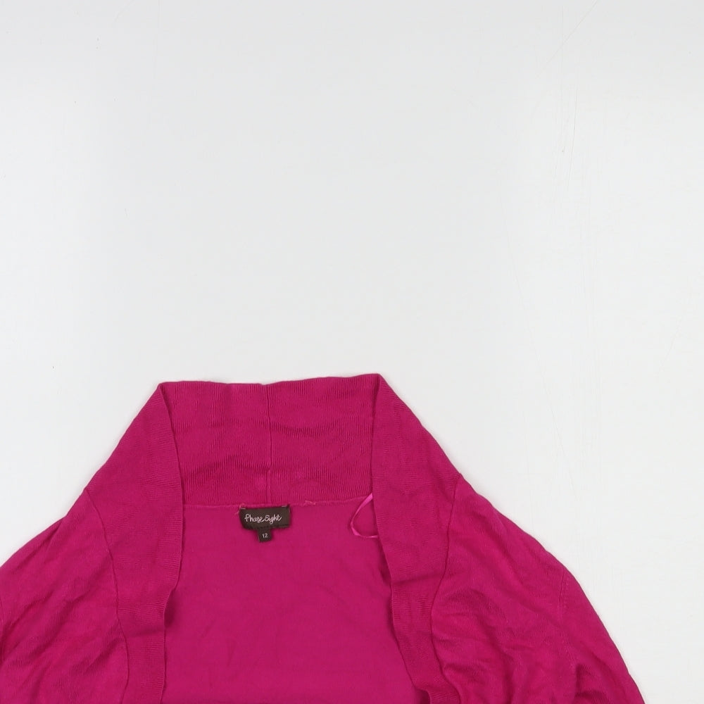 Phase Eight Womens Pink V-Neck  Viscose Cardigan Jumper Size 12