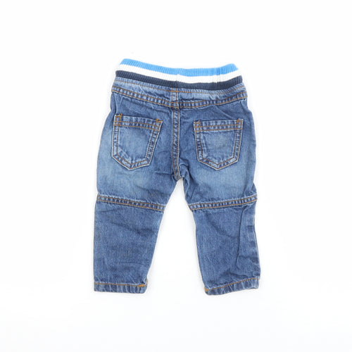 F&F Boys Blue  Cotton Capri Jeans Size 3-6 Months