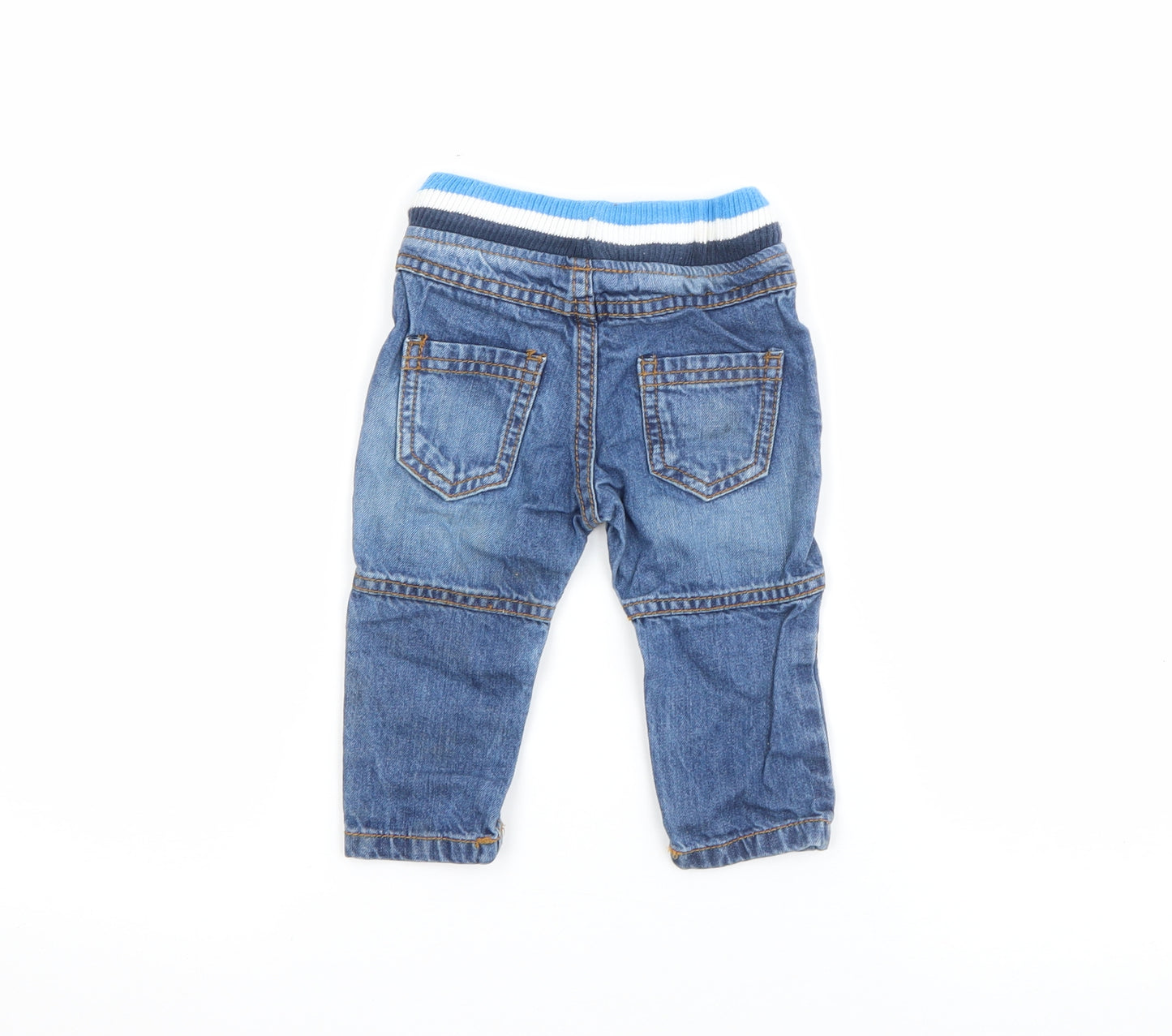 F&F Boys Blue  Cotton Capri Jeans Size 3-6 Months