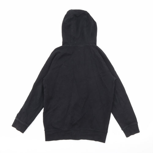 F&F Girls Black  Cotton Full Zip Hoodie Size 10-11 Years  Zip