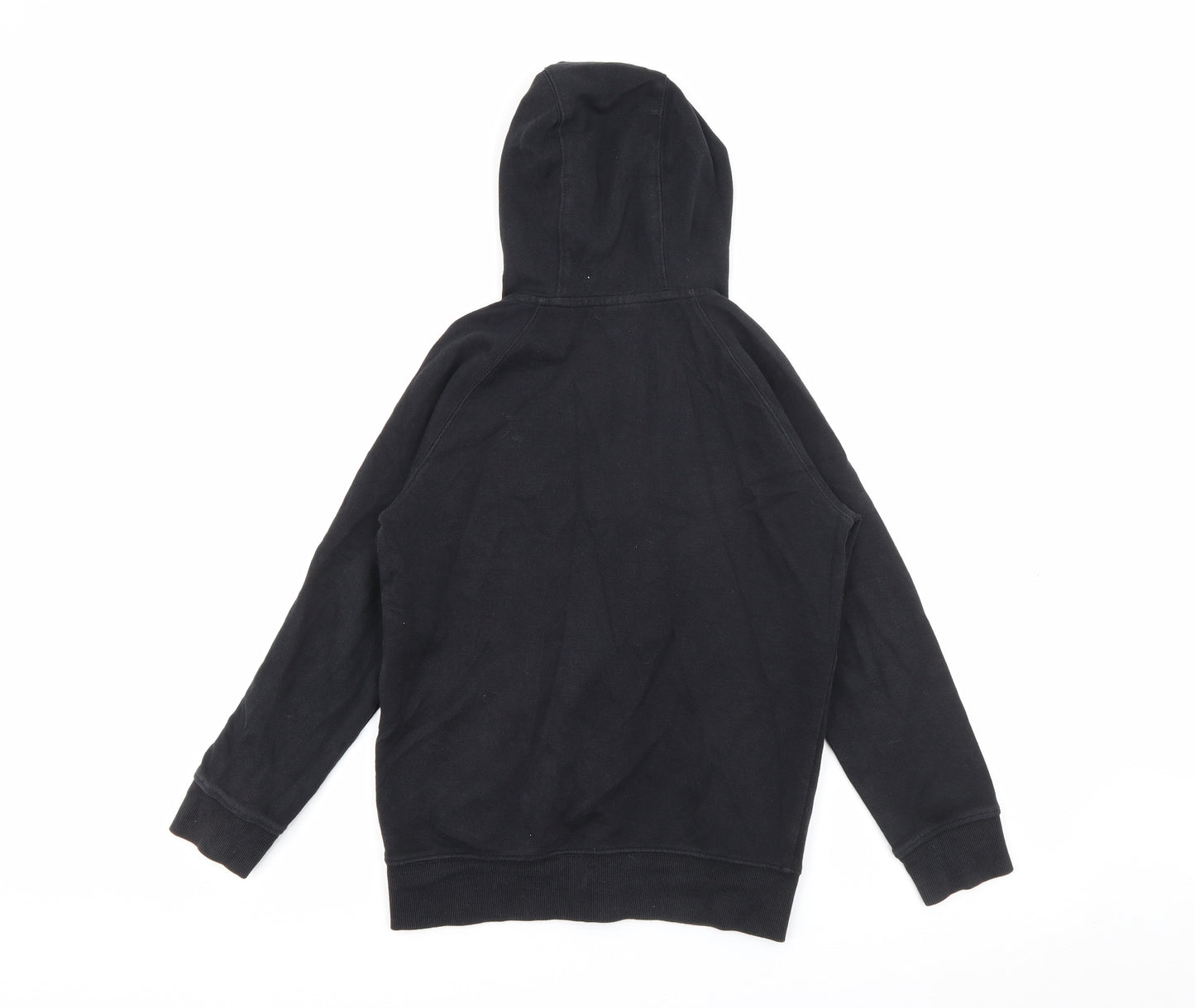F&F Girls Black  Cotton Full Zip Hoodie Size 10-11 Years  Zip
