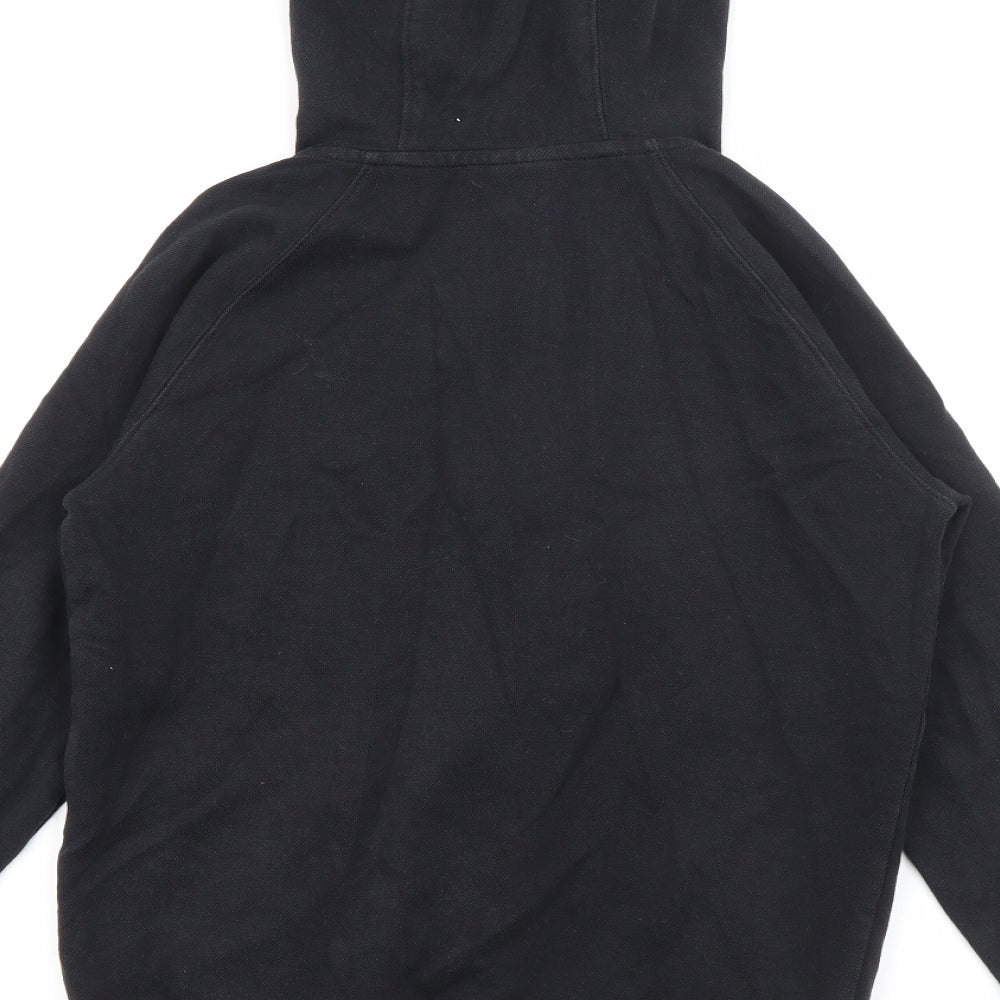 F&F Girls Black  Cotton Full Zip Hoodie Size 10-11 Years  Zip