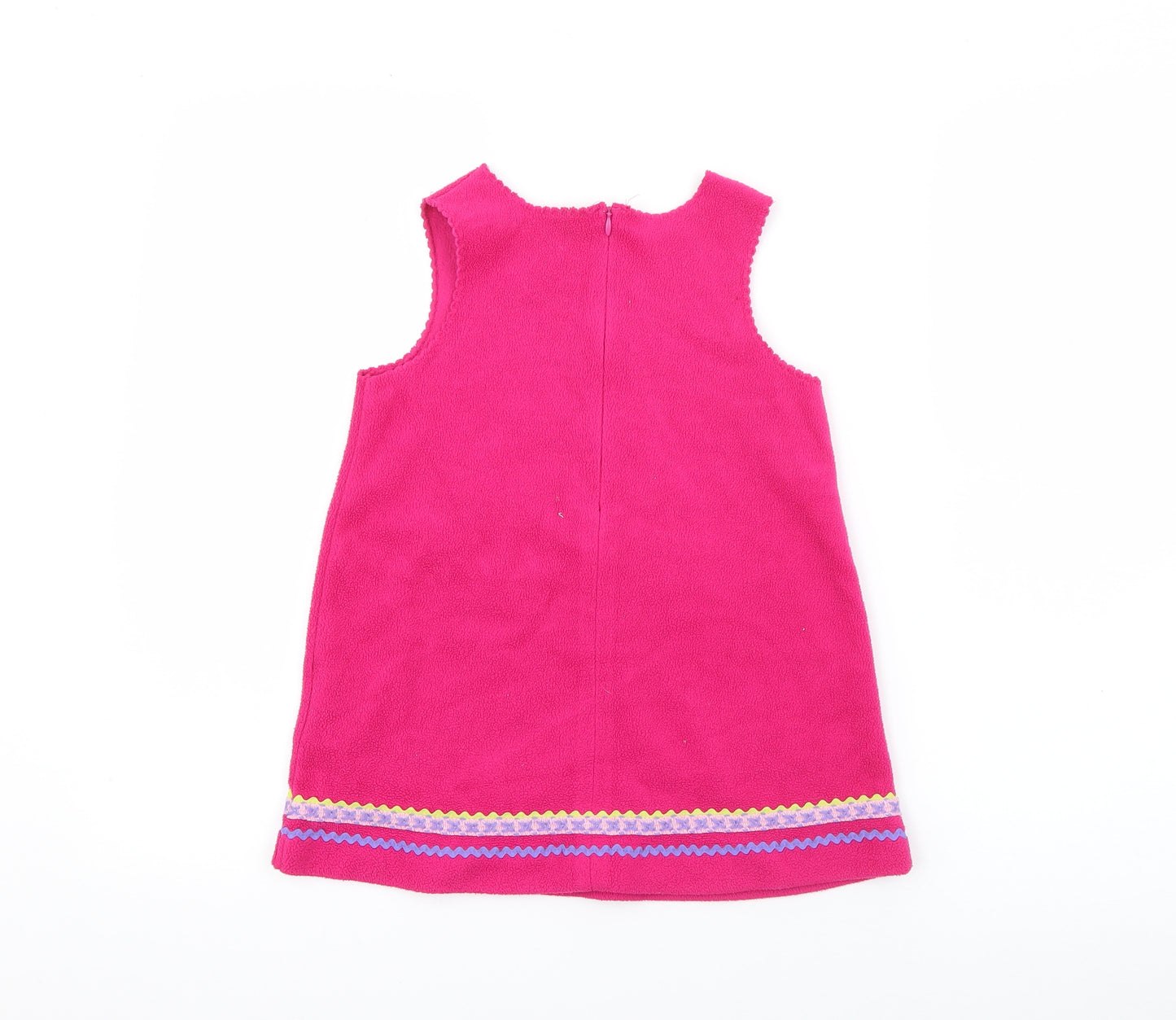 Active Girls Pink  Polyester Pinafore/Dungaree Dress  Size 2-3 Years  Round Neck