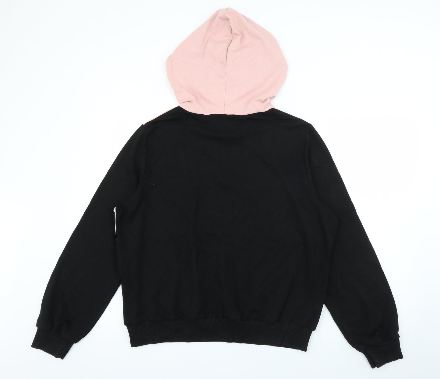 SheIn Womens Black  Polyester Pullover Hoodie Size L