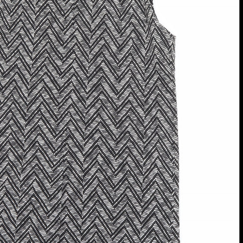George Womens Black Geometric  Gilet Jacket Size 12