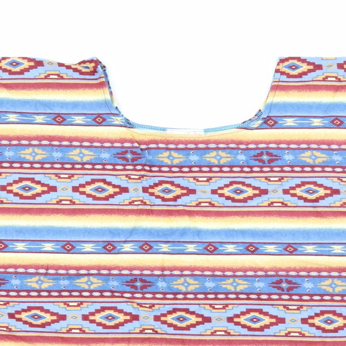 Crazy Ladies Womens Multicoloured Geometric  Jacket Poncho Size L