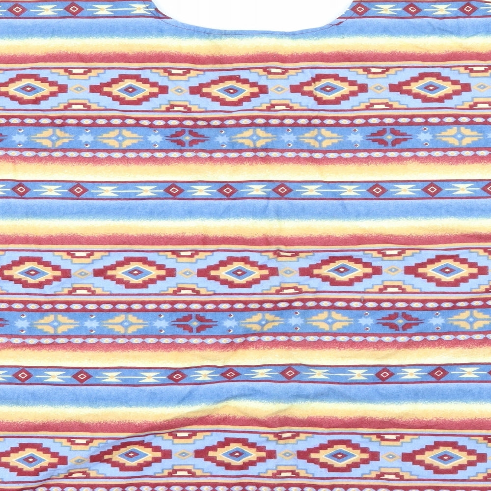 Crazy Ladies Womens Multicoloured Geometric  Jacket Poncho Size L