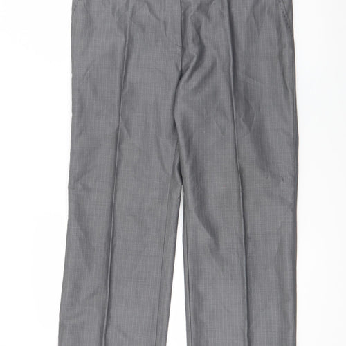 Gerard Darel Womens Grey Striped Polyester Trousers  Size 14 L26 in Regular Zip
