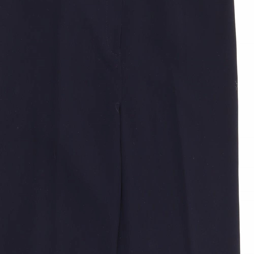 Punt Roma Womens Blue  Polyester Trousers  Size 12 L27 in Regular Button